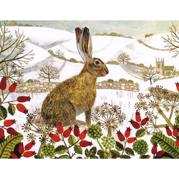 Seated Hare In The Snow