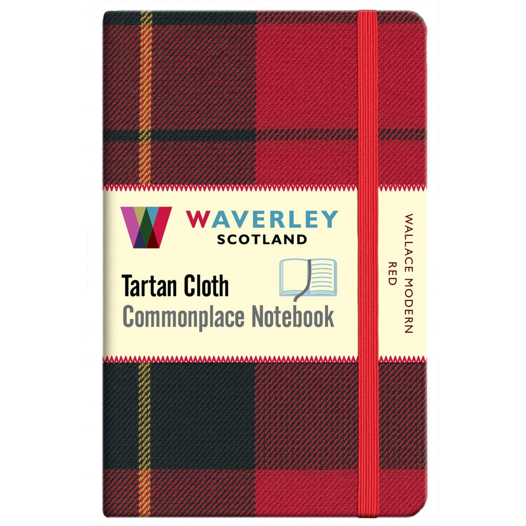 Tartan Cloth Notebook - Wallace Modern Red