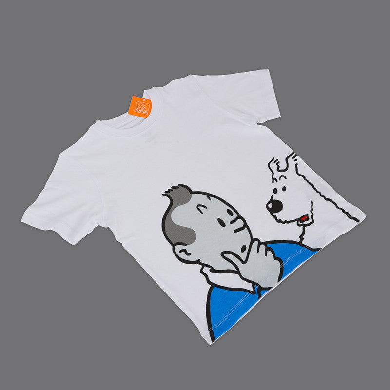Kids T-shirt Tintin and Snowy Thinking Age 6