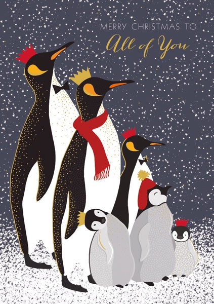 Family of Penguins To All of You Christmas Card