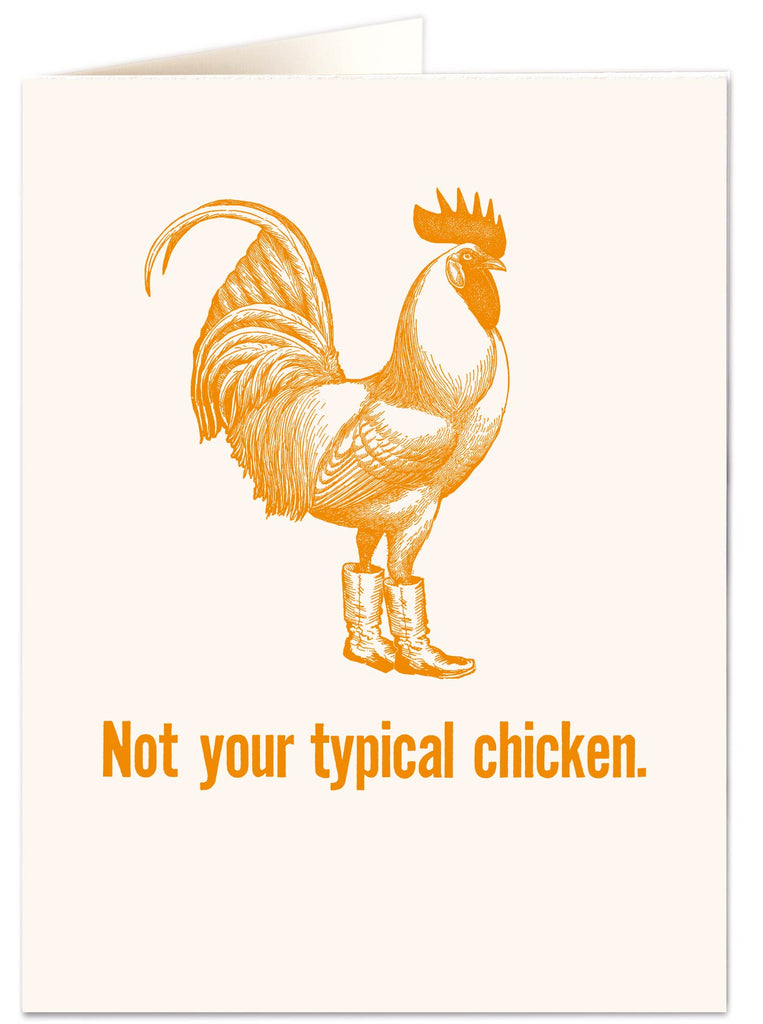 Not Your Typical Chicken Letterpress Card