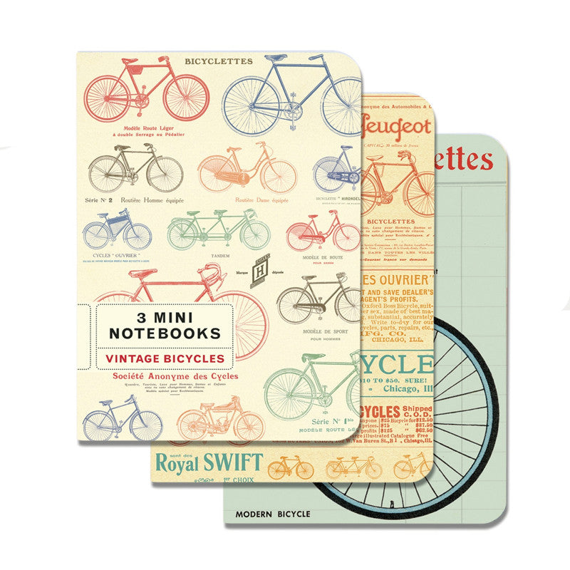 Velo Notebook Set of 3 Bicycle Pocket Notebooks - Paper Tiger