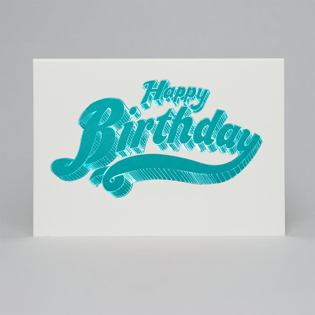 Blue Happy Birthday Fairground Card