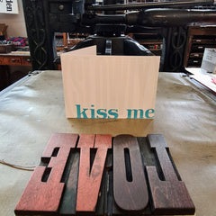 Kiss Me Slowly letterpress cards