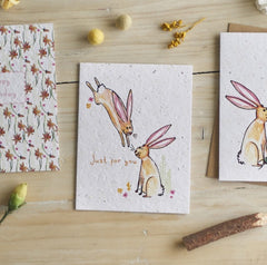 Just For You Bunnies Seed Card