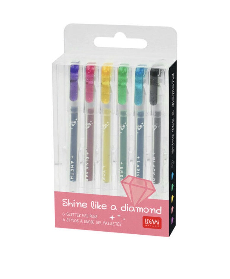 Glitter Gel Pens Pack Of Six