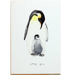 Emperor Penguin Love You Mothers Day Card