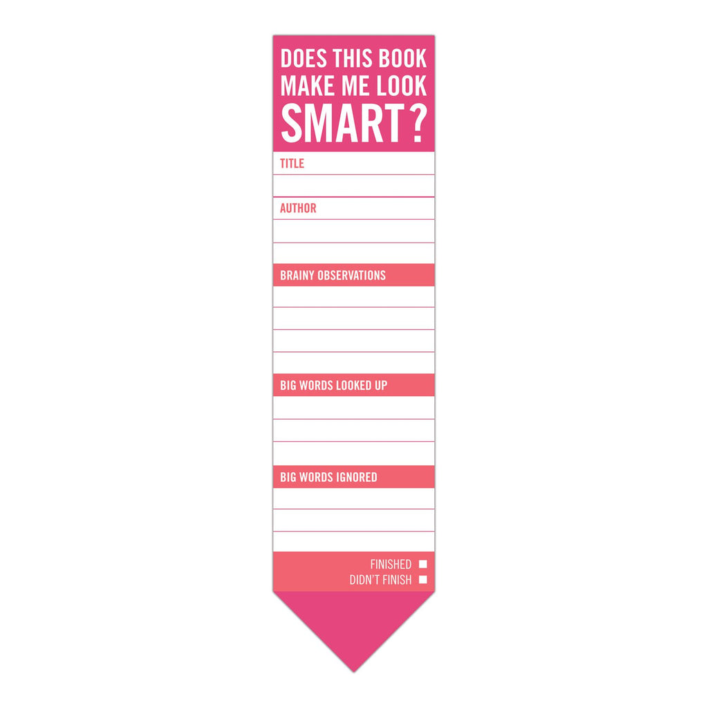 Does This Book Make Me Look Smart Bookmark Pad