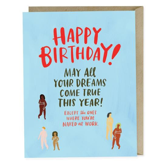 Naked Day At Work Happy Birthday Card