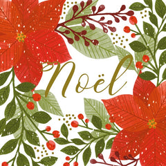 Noel Poinsettia Charity Pack of 6 Cards