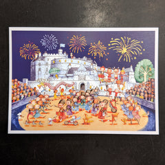 Edinburgh Millitary Tattoo Gingerpaws Postcard