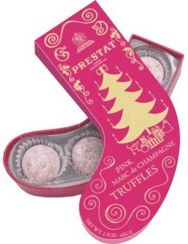 Prestat Pink Champagne Truffles Stocking Decoration