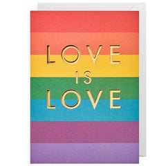 Love Is Love Rainbow Card