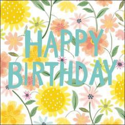 Happy Birthday Flowers Card