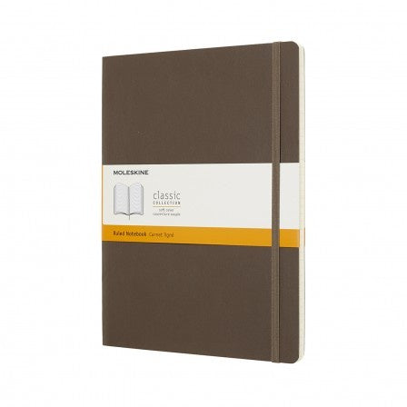 Moleskine XL Soft Back Ruled Notebook Earth Brown