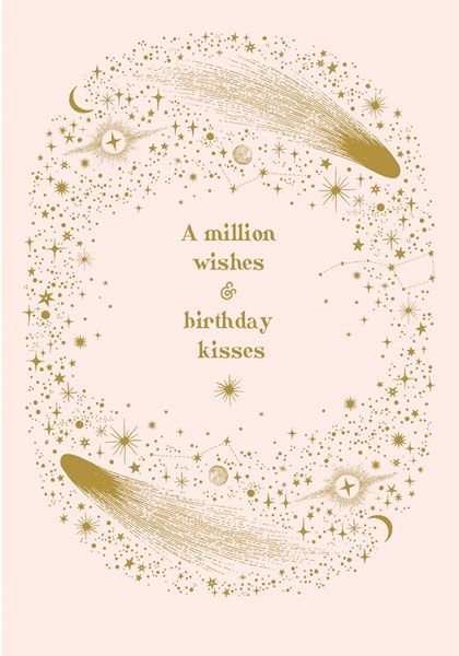 A Million Wishes & Birthday Kisses Card