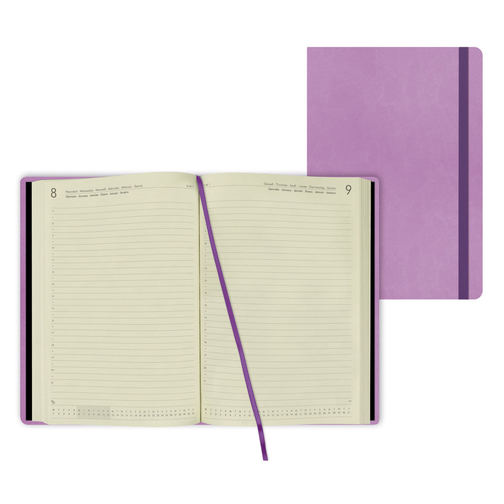 2022 Large Daily Diary 12 Month - Lilac