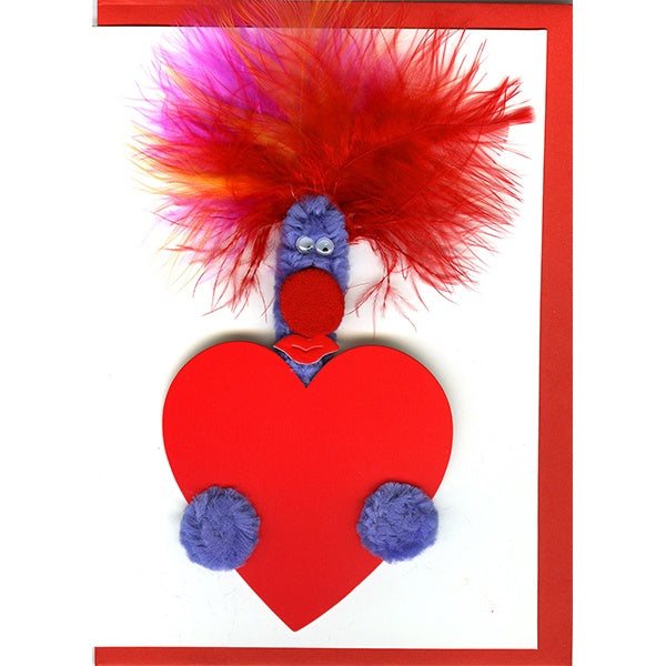 Puffy Big Heart Card