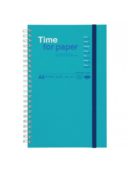 Time for Paper Turquoise Spiral Bound Notebook - Paper Tiger
