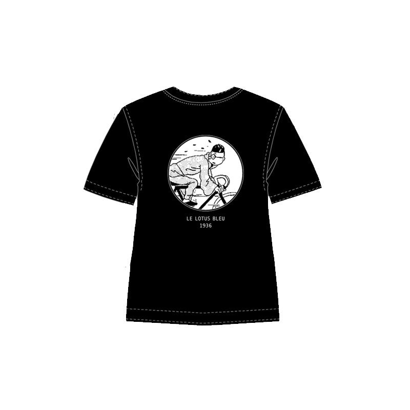Tintin Bike Black T-shirt Medium