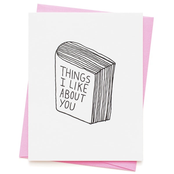 Things I Like About You Card