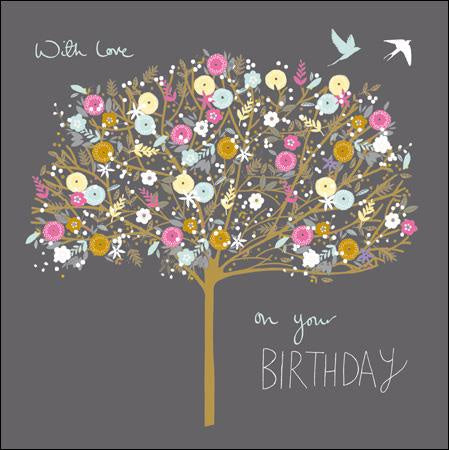 Love On Your Birthday Gold Foil Card