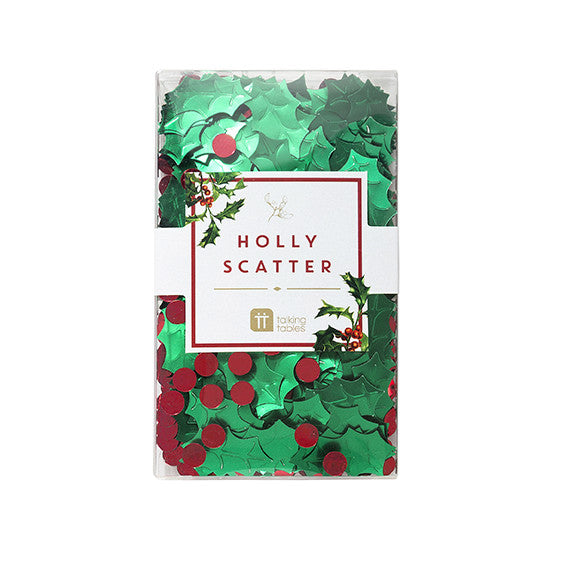 Botanical Christmas Holly Table Scatter