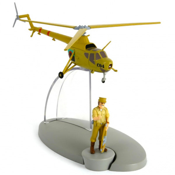 Helicopter with Alcazar Figure from Tintin and the Picaros