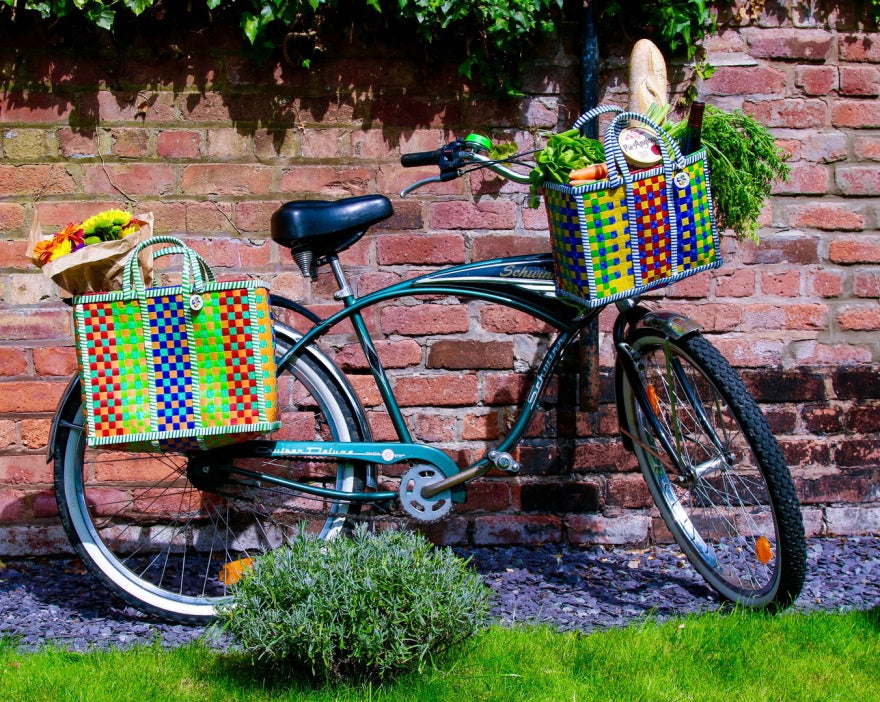 Small Mowgs Recycled Hand Woven Bike Basket