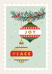 Joy and Peace Baubles Card