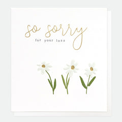 So Sorry For Your Loss Daisies Card