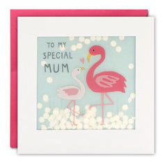 Special Mum Flamingo Shakies Card