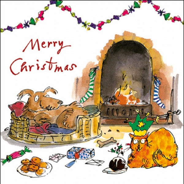 By The Fireside Quentin Blake Christmas Card