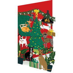 Fireside Dogs Laser Cut Card