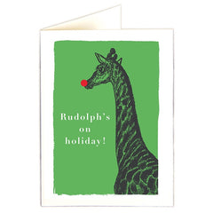 Rudolph's On Holiday Pack of 5 Cards