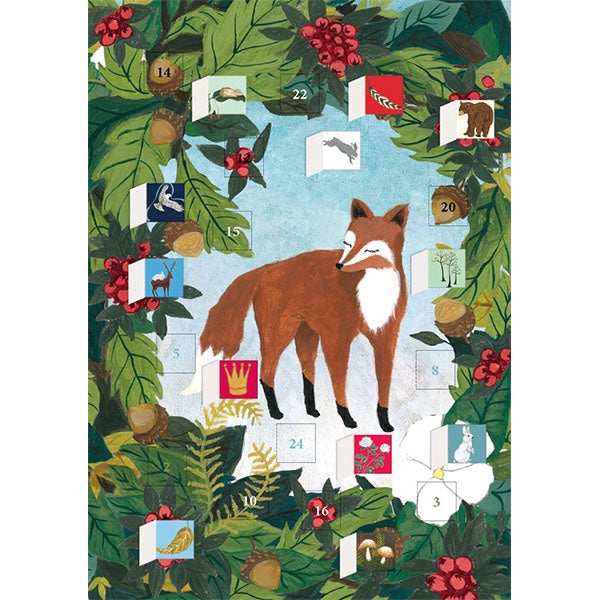 Fox & Hare Advent Calendar Card