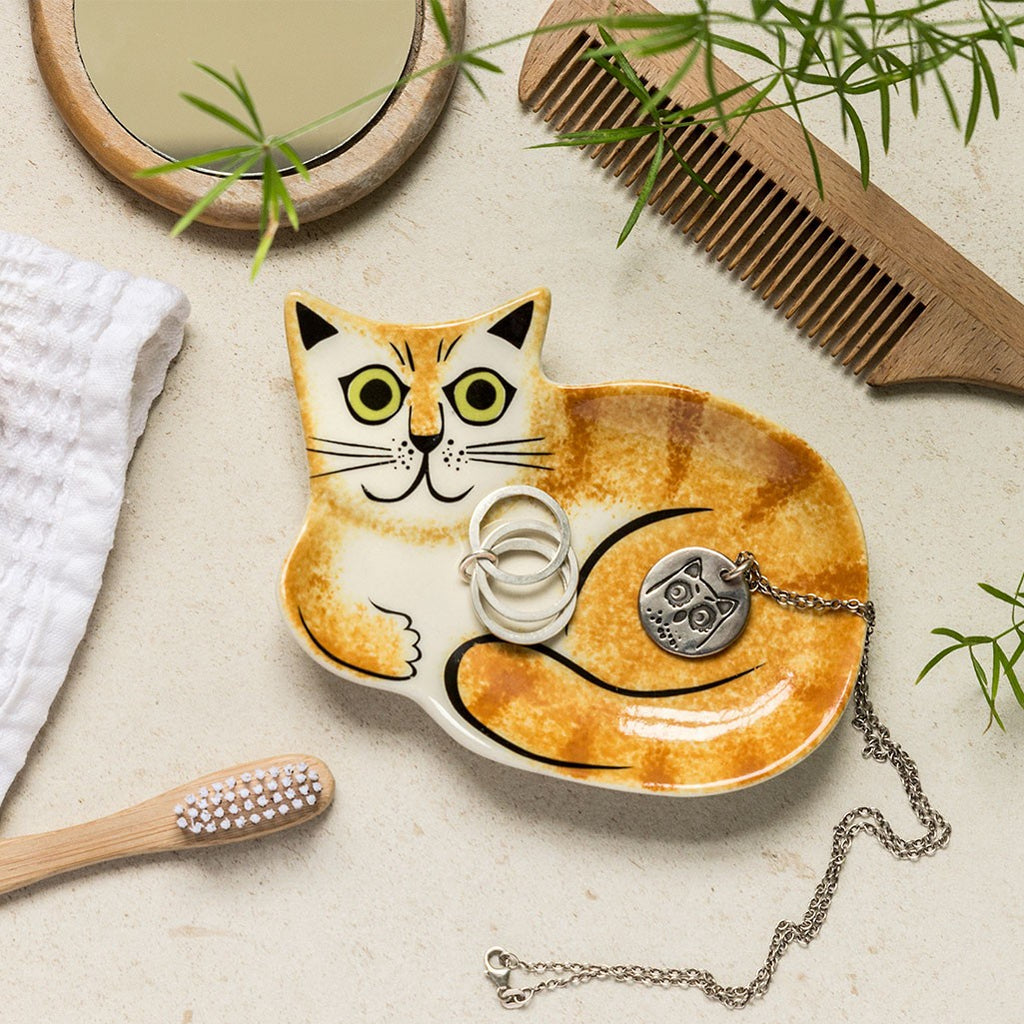 Ginger Cat Trinket Dish by Hannah Turner