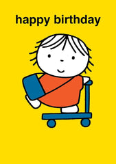 Dick Bruna Happy Birthday Scooter Card