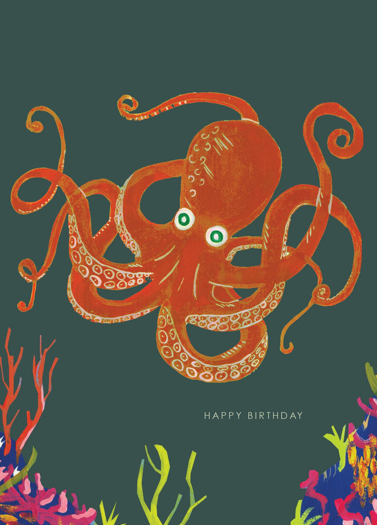 Happy Birthday Octopus Card