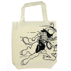 Canvas Bag Tintin on a Horse 40x40cm