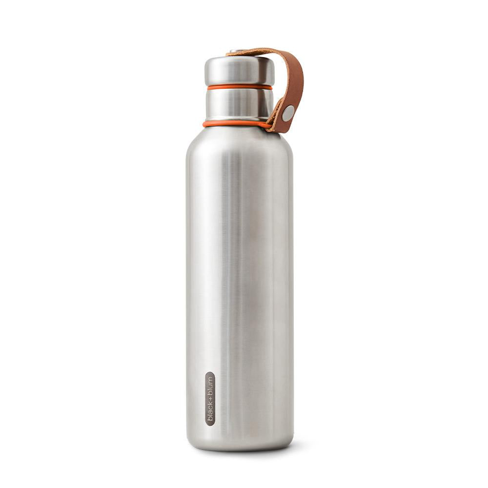 Stainless Steel & Orange Water Bottle Large