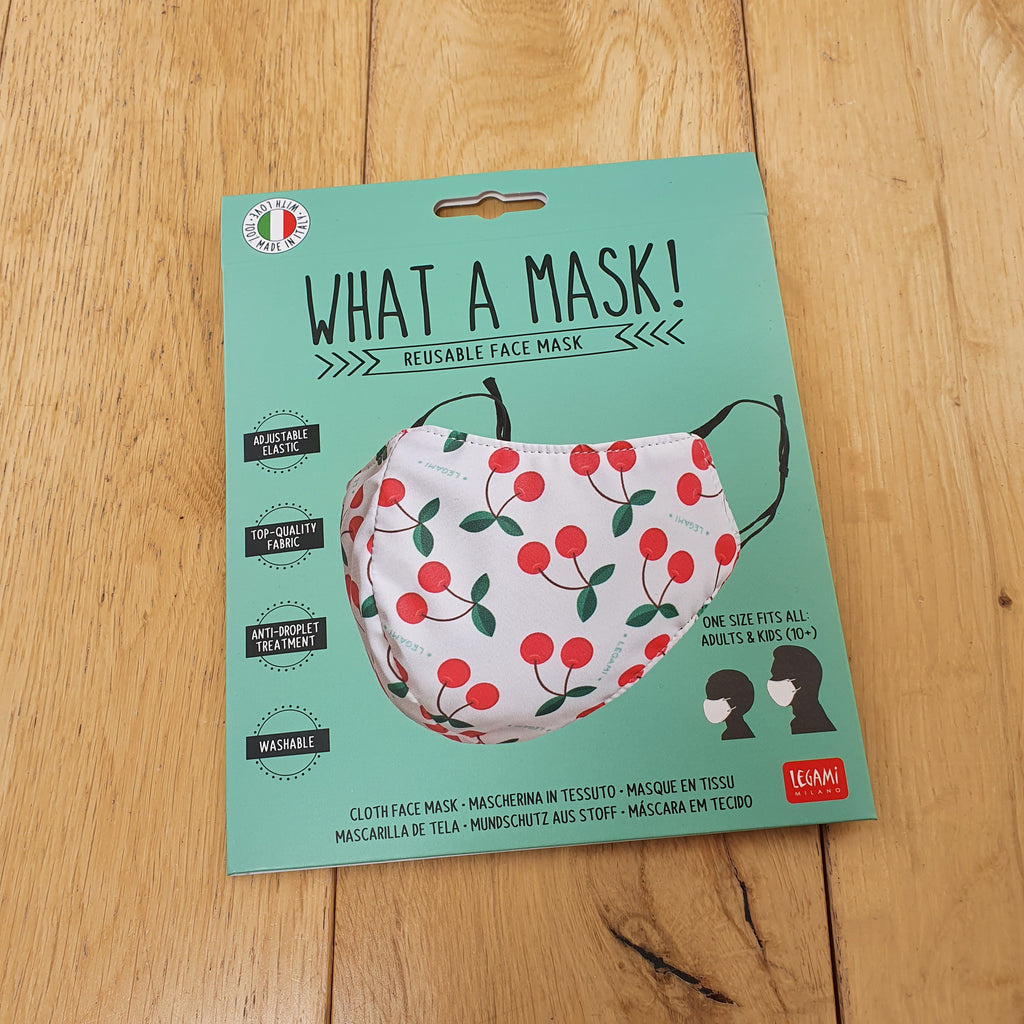 What A Mask! Reusable Face Mask - Cherry Design