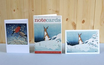 Hare and Bullfinches pack of 10 Notecards