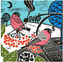 Bullfinches and Berries Christmas Fayre Pack of 8 Cards