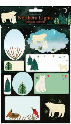 Cub's First Christmas Labels