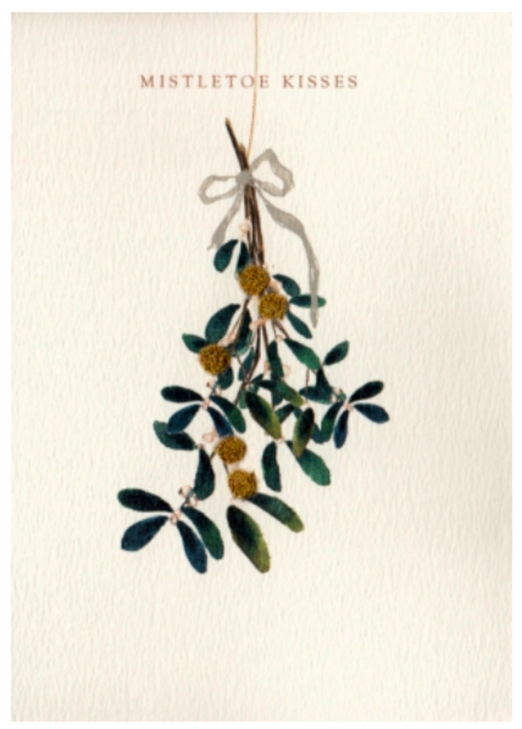 Mistletoe Kisses Christmas Card