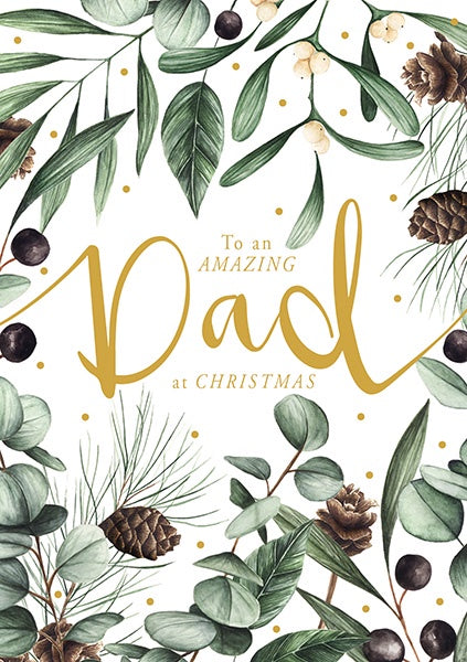 Amazing Dad Foiled Christmas Card