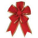 Ribbon Bow - Raw Red Silk