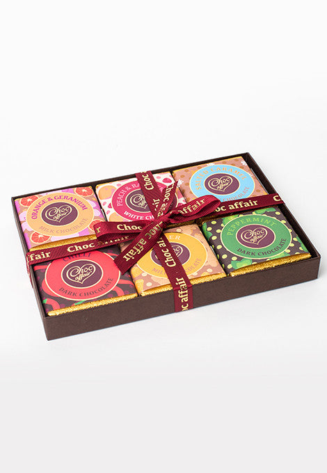 Gift Box of 6 Flavoured Chocolate Bars