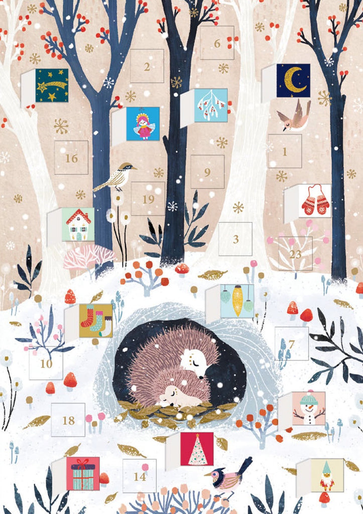 Hedgehog Advent Card